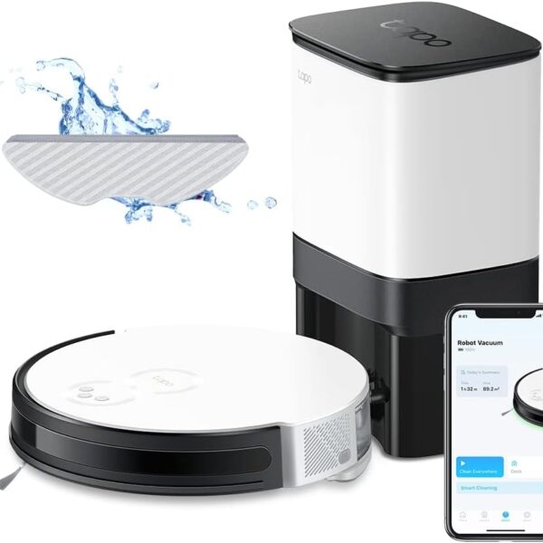 TP Link Tapo RV10 Plus Smart Robot Vacuum and Mop with Dock