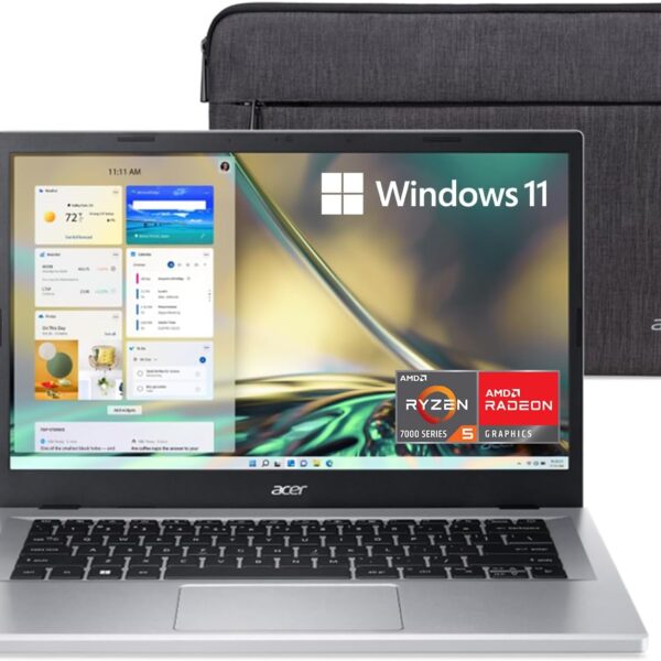 acer Aspire 3 A315-24PT-R0UX Slim Laptop, 15.6" Full HD IPS Touch Display, AMD Ryzen 5 7520U Quad-Core Processor, AMD Radeon Graphics, 16GB LPDDR5, 512GB NVMe SSD, Wi-Fi 6, Windows 11 Home