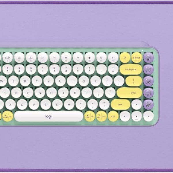 Logitech POP Keys Mechanical Wireless Keyboard with POP Mouse, Wireless Mouse & Desk Mat