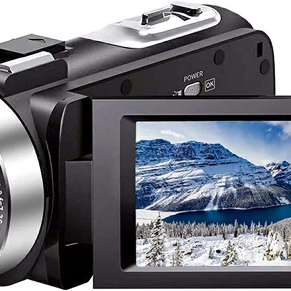 Video Camera Camcorder Full HD 1080P 30FPS 24.0 MP IR Night Vision Vlogging Camera Recorder 3.0 Inch IPS Screen 16X Zoom Camcorders Camera Remote Control with 2 Batteries