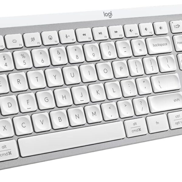 Logitech MX Keys S Wireless Keyboard, Low Profile, Fluid Precise Quiet Typing, Programmable Keys, Backlighting, Bluetooth, USB C Rechargeable, for Windows PC, Linux, Chrome, Mac - Pale Grey