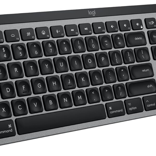 Logitech MX Keys S for Mac, Wireless Keyboard, Fluid, Precise Laptop-Like Typing, Programmable Keys, Backlit, Bluetooth USB C Rechargeable for MacBook Pro, MacBook Air, iMac, iPad - Space Grey