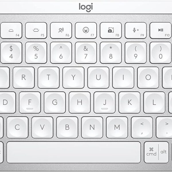 Logitech MX Keys Mini Minimalist Wireless Illuminated Keyboard, Compact, Bluetooth, Backlit, USB-C, Compatible with Apple macOS, iOS, Windows, Linux, Android, Metal Build - Pale Gray