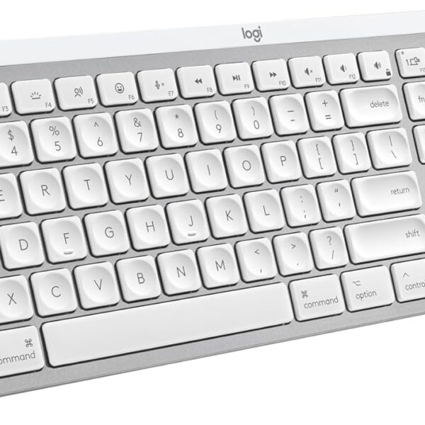 Logitech MX Keys S for Mac, Wireless Keyboard, Fluid, Precise Laptop-Like Typing, Programmable Keys, Backlit, Bluetooth USB C Rechargeable for MacBook Pro, MacBook Air, iMac, iPad - Pale Grey
