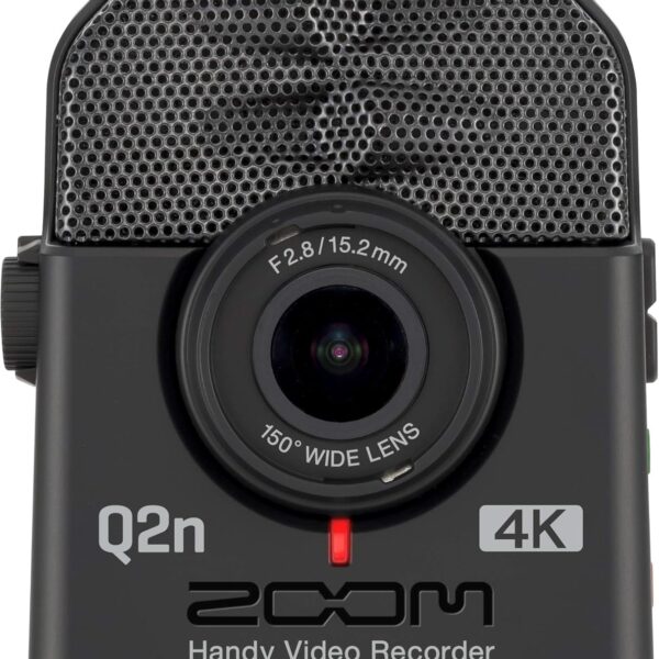 Zoom Q2n-4K Handy Video Recorder, 4K/30P Ultra High Definition Video, Compact Size, Stereo Microphones, Wide Angle Lens, for Recording Music, Video, YouTube Videos, Livestreaming